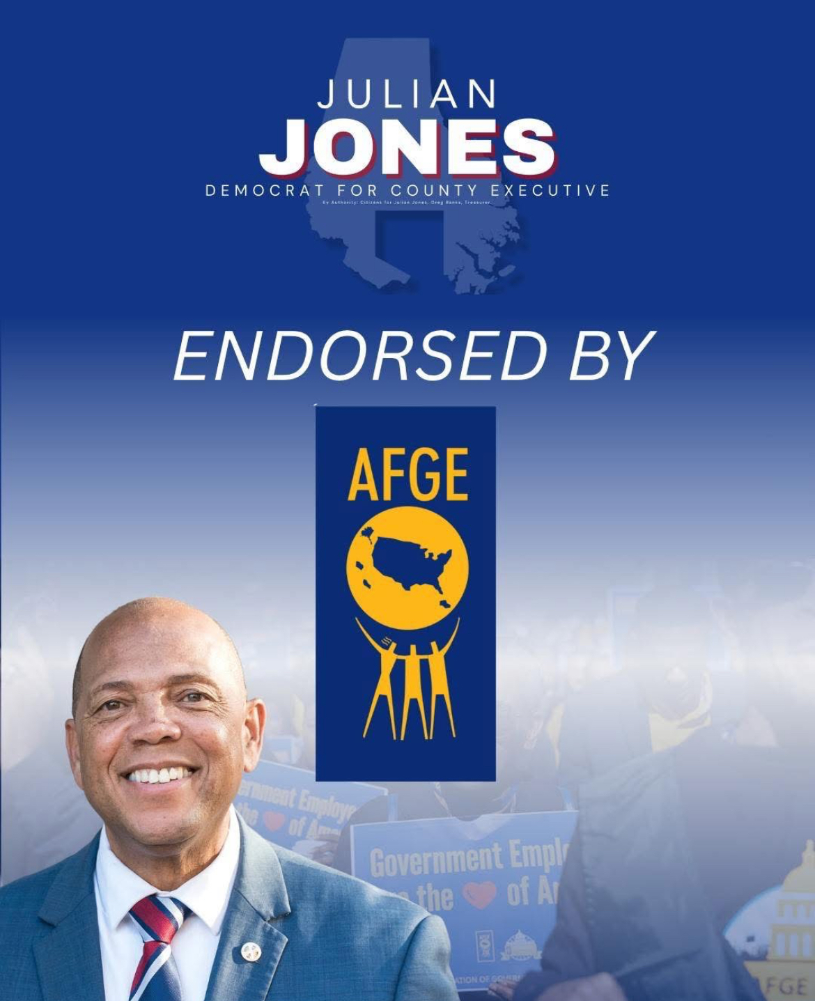 AFGE endorses Julian Jones for Baltimore County Executive