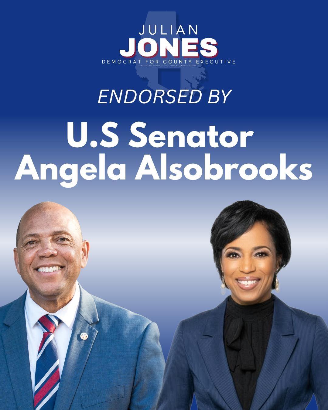 U.S. Senator Angela Alsobrooks endorses Julian Jones for Baltimore County Executive