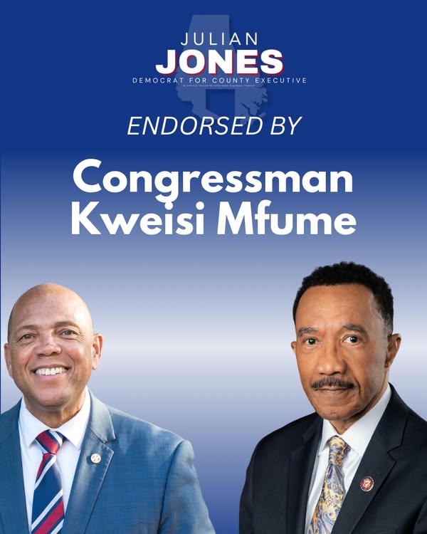 Congressman Kweisi Mfume with Julian Jones